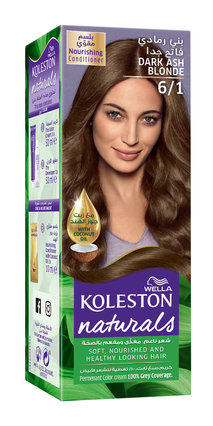 Wella Koleston Naturals Dark Ash Blonde 6/1 Main image