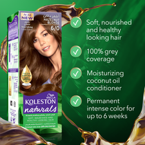 WELLA KOLESTON NATURALS HAIR COLOR 6/0 HAZELNUT BLONDE