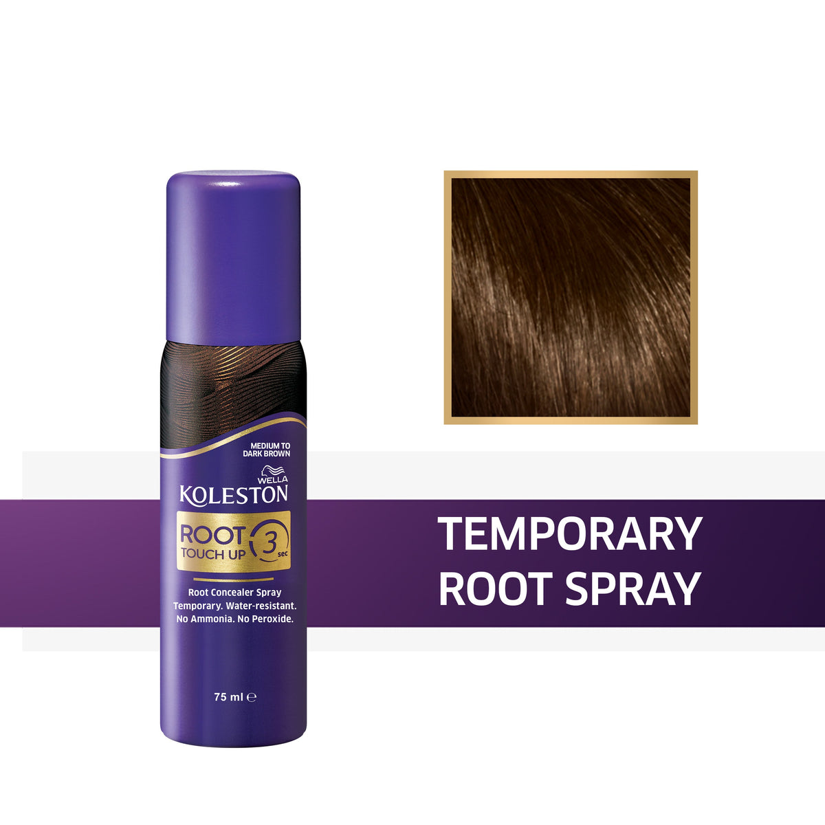 WELLA KOLESTON ROOT TOUCH UP SPRAY MEDIUM TO DARK BROWN Main image