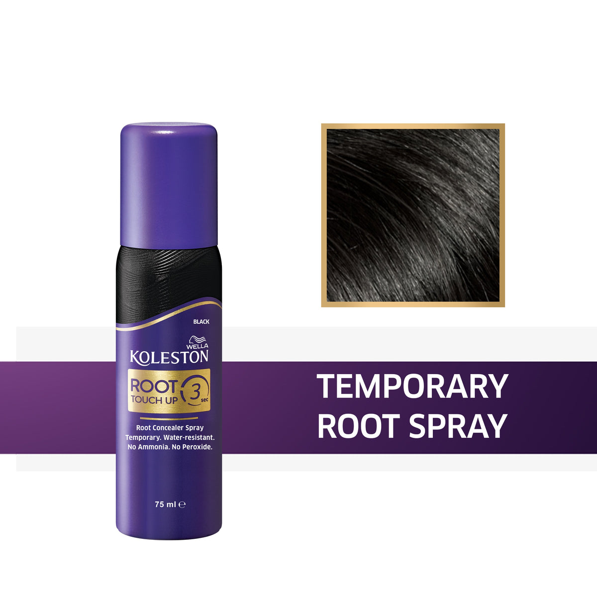 WELLA KOLESTON ROOT TOUCH UP SPRAY BLACK Main image