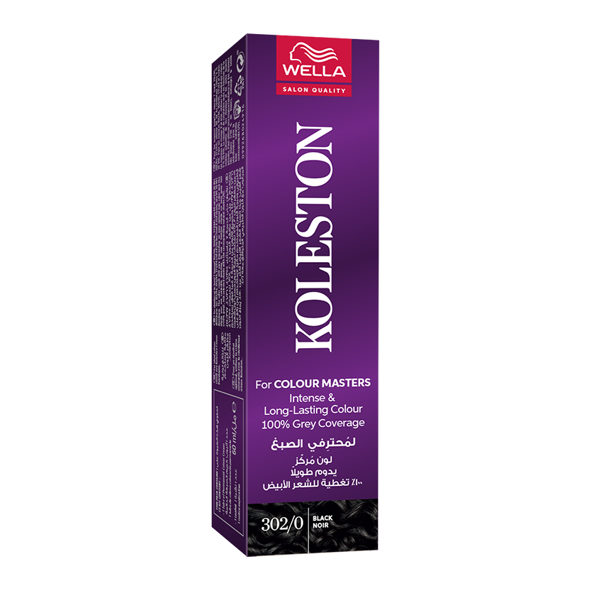 Wella Koleston Black 302/0 hair dye box