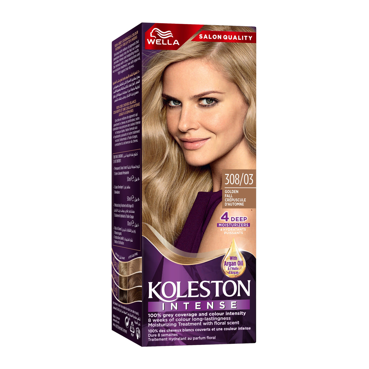 WELLA KOLESTON INTENSE HAIR COLOR 308/03 GOLDEN FALL Main image