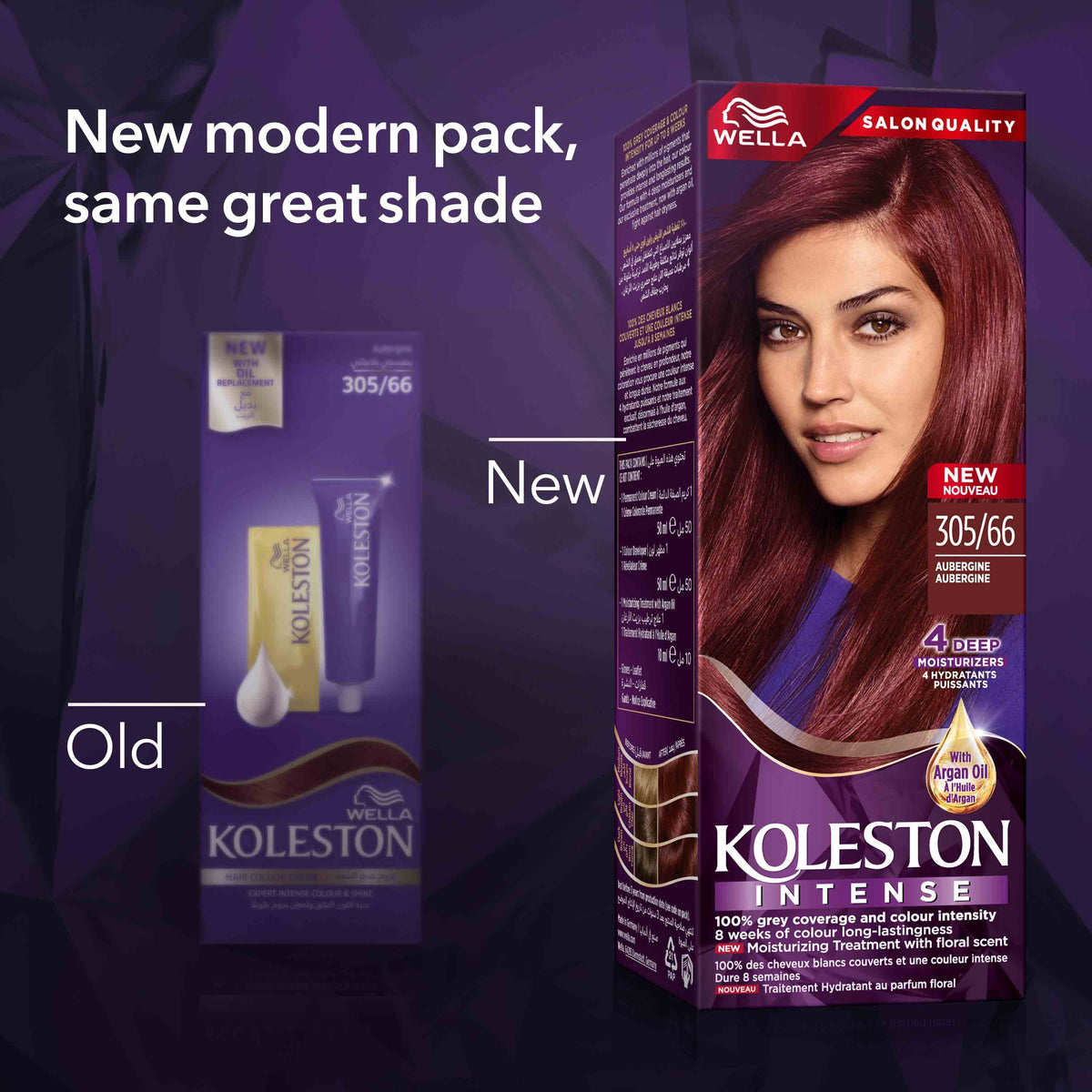 WELLA KOLESTON INTENSE HAIR COLOR 305/66 AUBERGINE