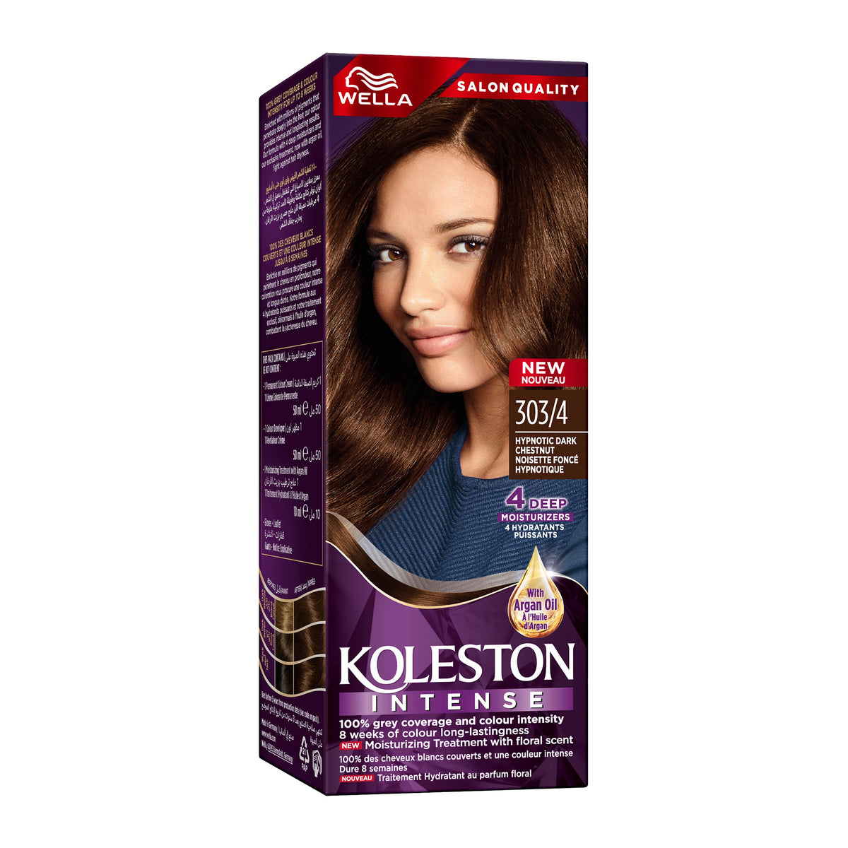 WELLA KOLESTON INTENSE HAIR COLOR 303/4 DARK CHESTNUT Main image