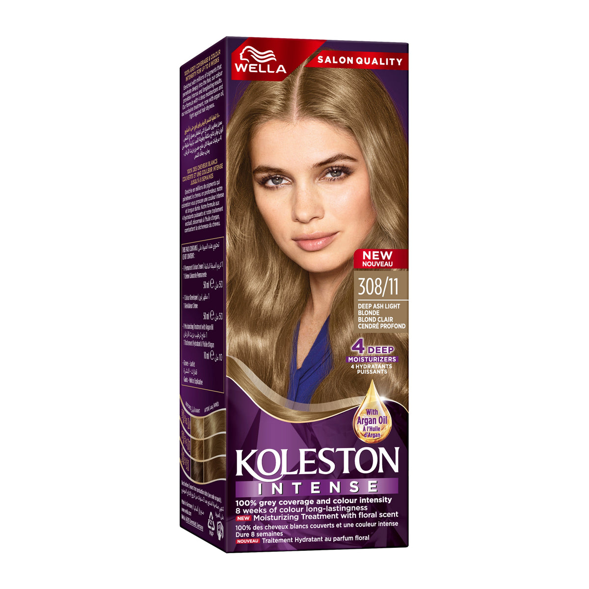WELLA KOLESTON INTENSE HAIR COLOR 308/11 DEEP ASH LIGHT BLONDE Main image