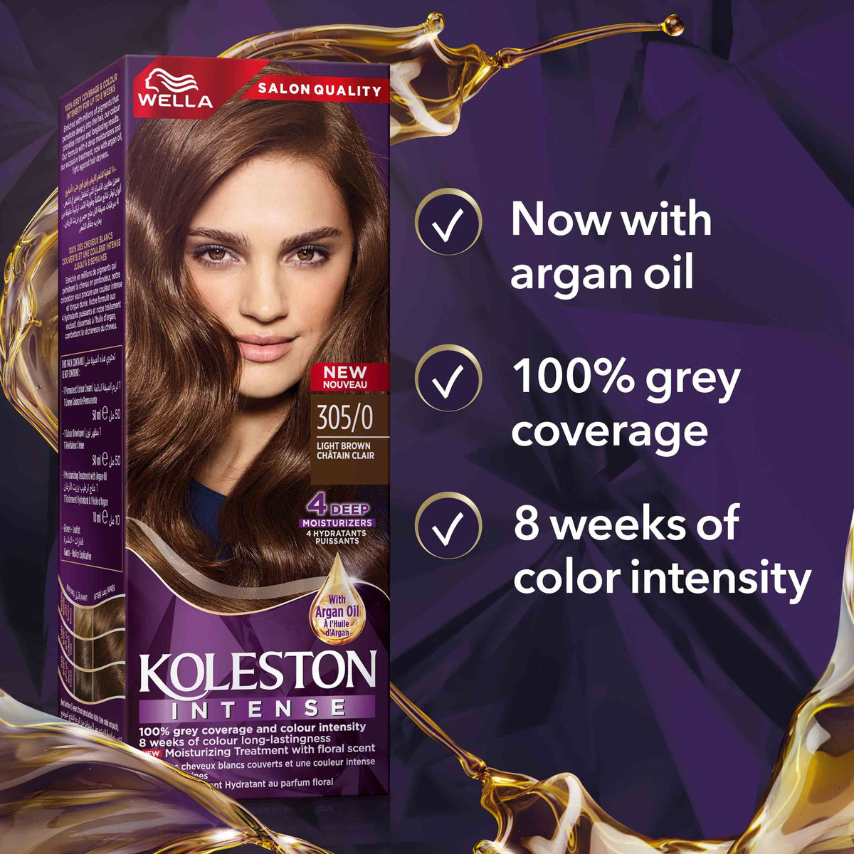 WELLA KOLESTON INTENSE HAIR COLOR 305/0 LIGHT BROWN
