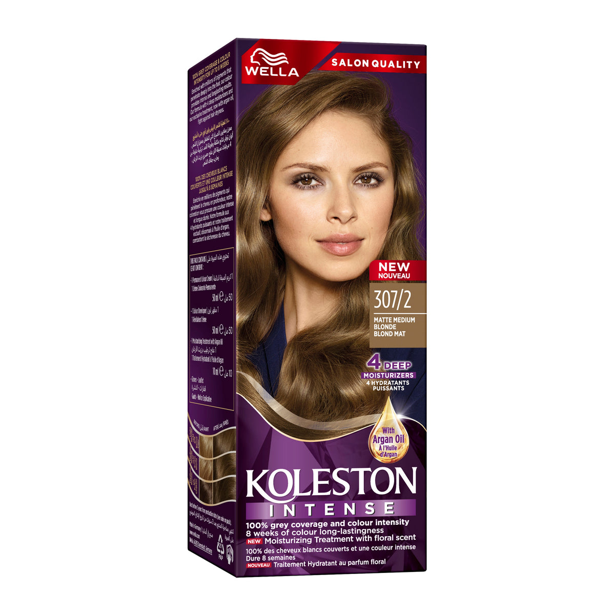 WELLA KOLESTON INTENSE HAIR COLOR 307/2 MATTE MEDIUM BLONDE Main image