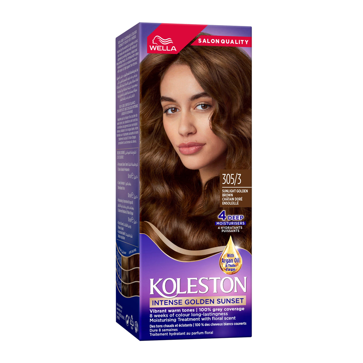 WELLA KOLESTON INTENSE HAIR COLOR 305/3 SUNLIGHT GOLDEN BROWN Main image