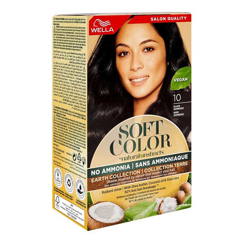 Wella Soft Color hair dye box in shade 10 Black Expresado Main image