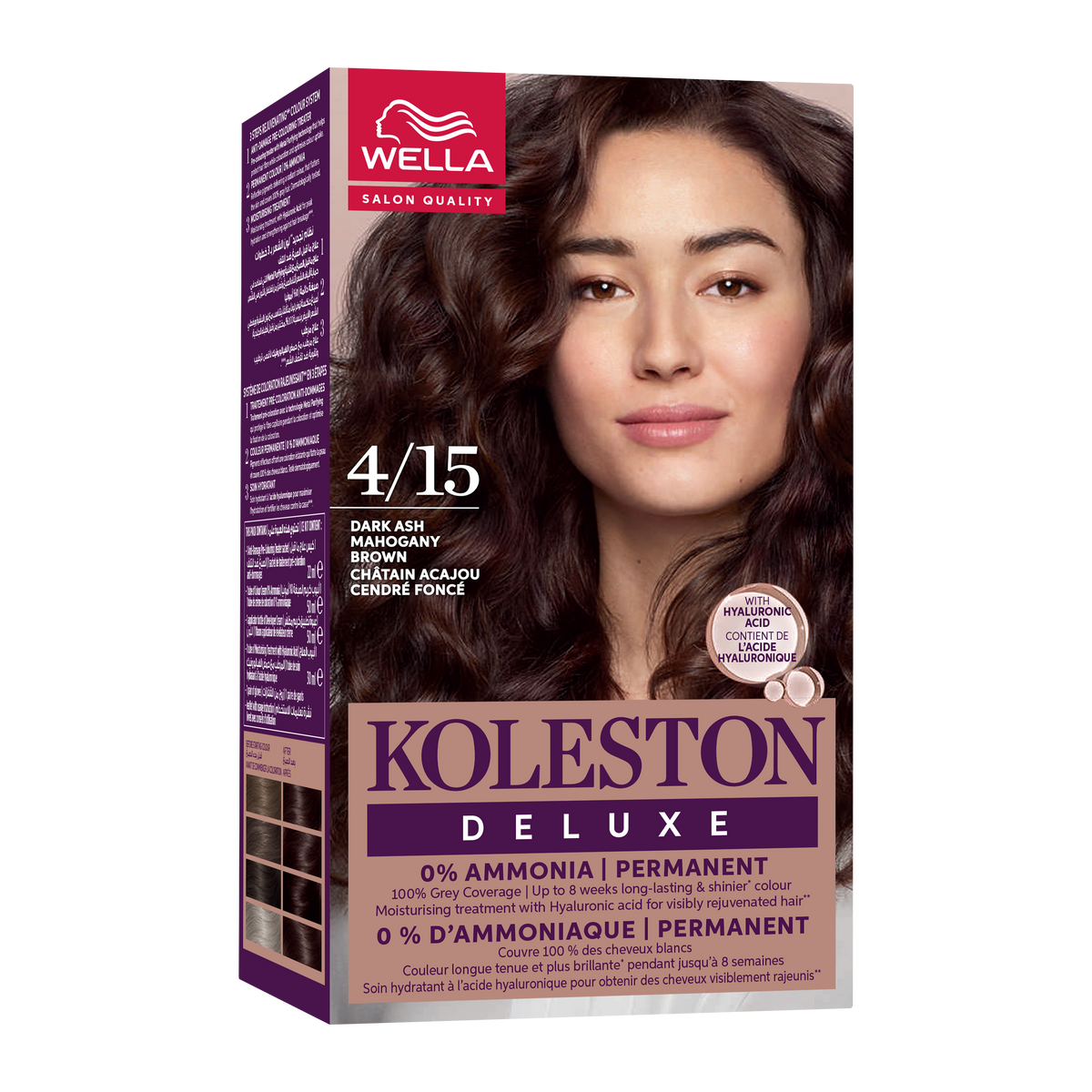 Wella Koleston Deluxe No Ammonia Kit 4/15 Dark Ash Mahogany Brown