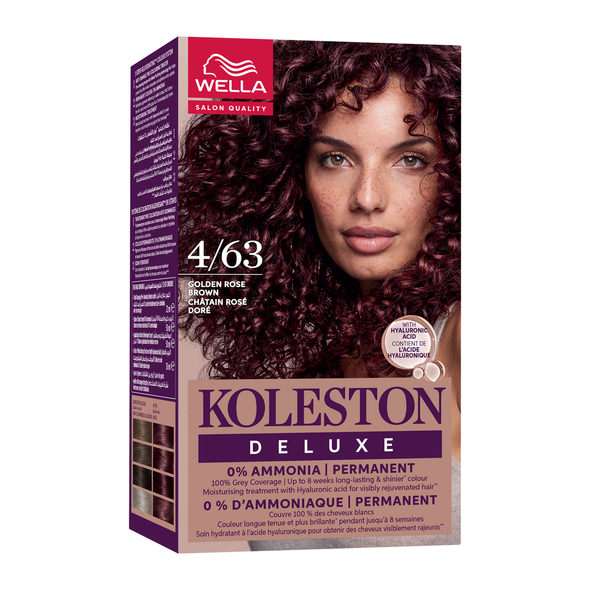 Wella Koleston Deluxe No Ammonia Kit 4/63 Dark Rose Medium Brown