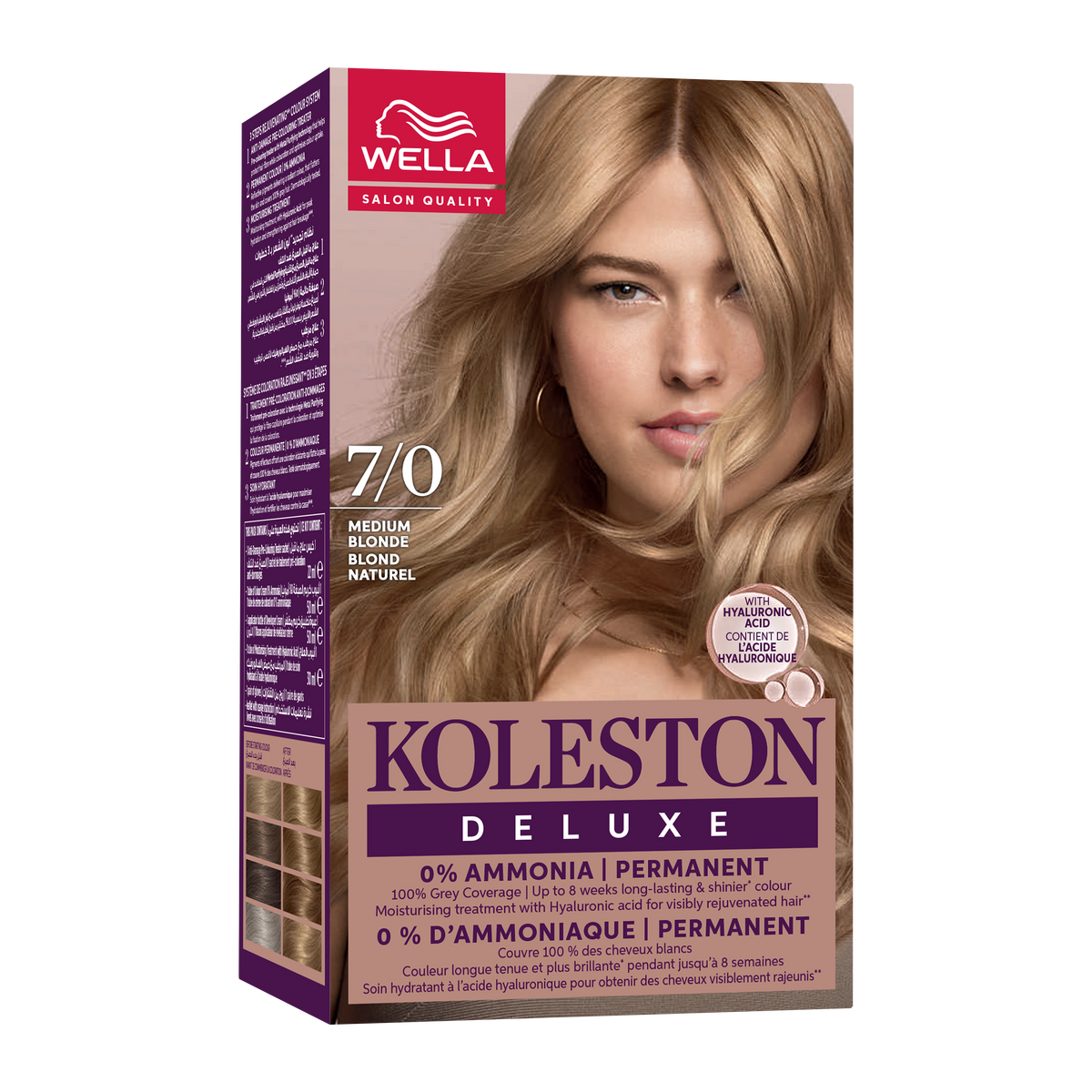 Wella Koleston Deluxe No Ammonia Kit 7/0 Medium Blonde