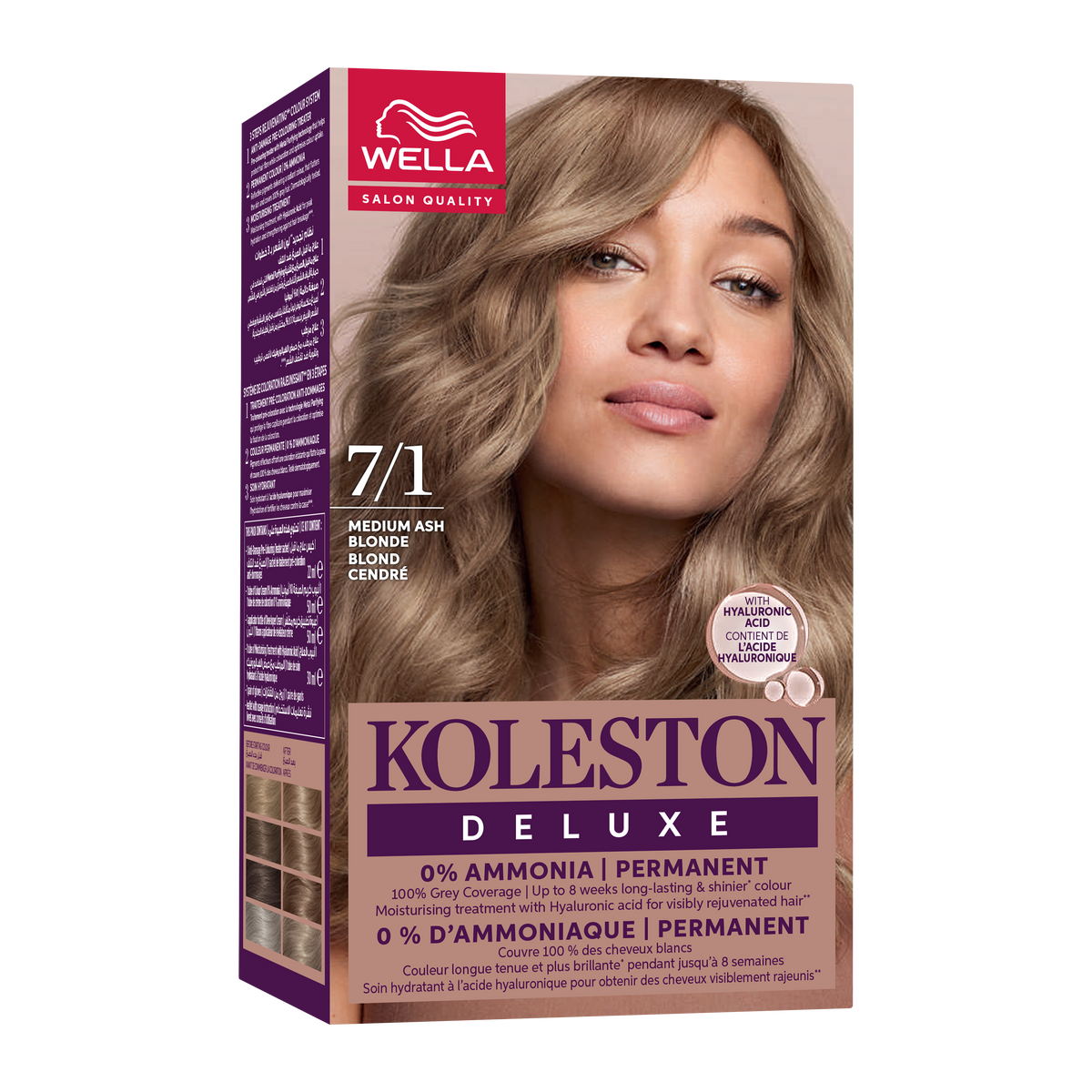 Wella Koleston Deluxe No Ammonia Kit 7/1 Medium Ash Blonde