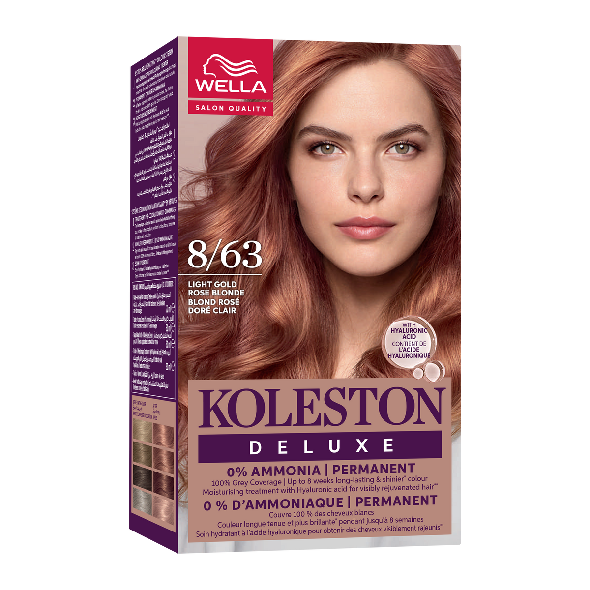 Wella Koleston Deluxe No Ammonia Kit 8/63 Light Rose Gold Blonde
