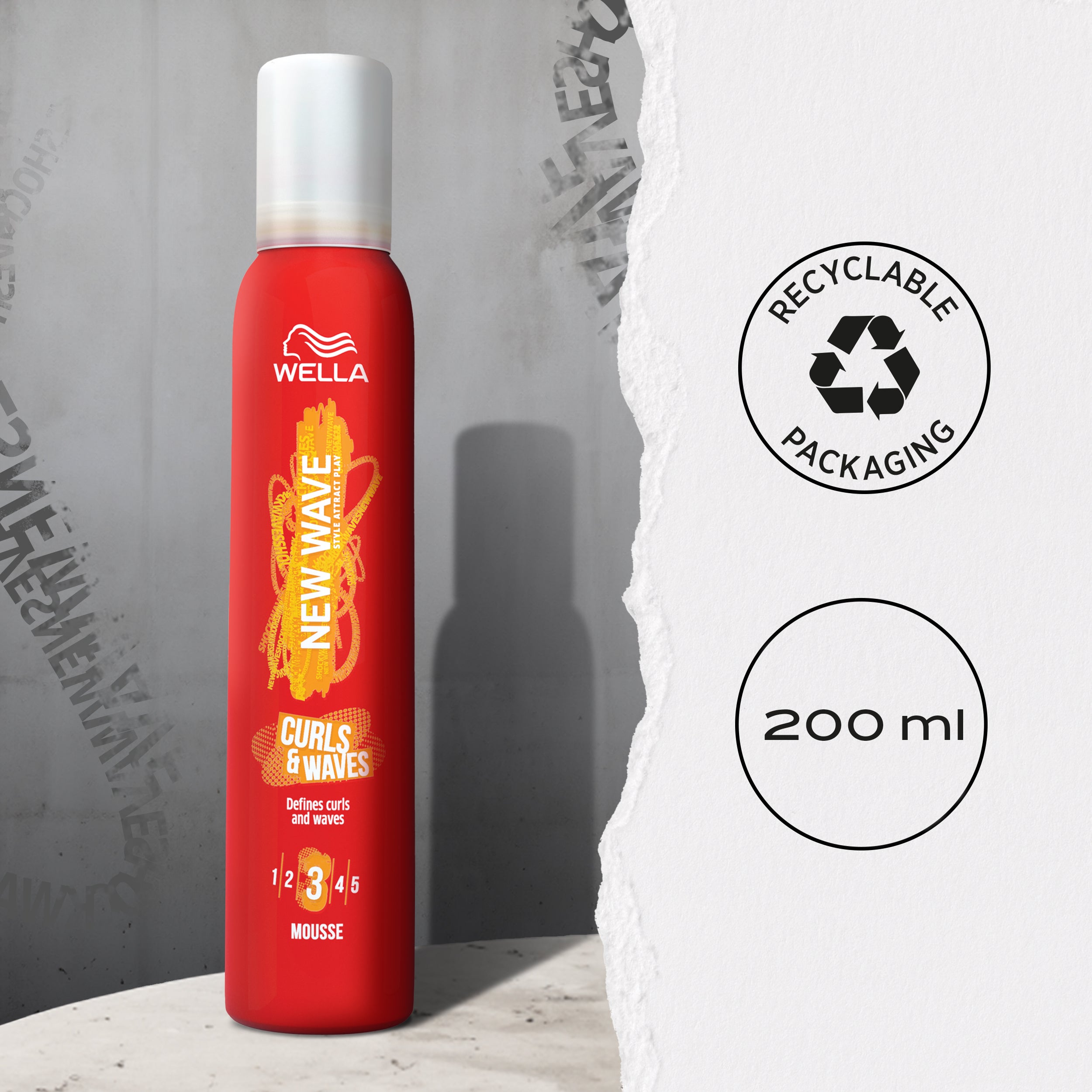 WELLA NEW WAVE CURLS & WAVES MOUSSE - 200 ml Secondary image