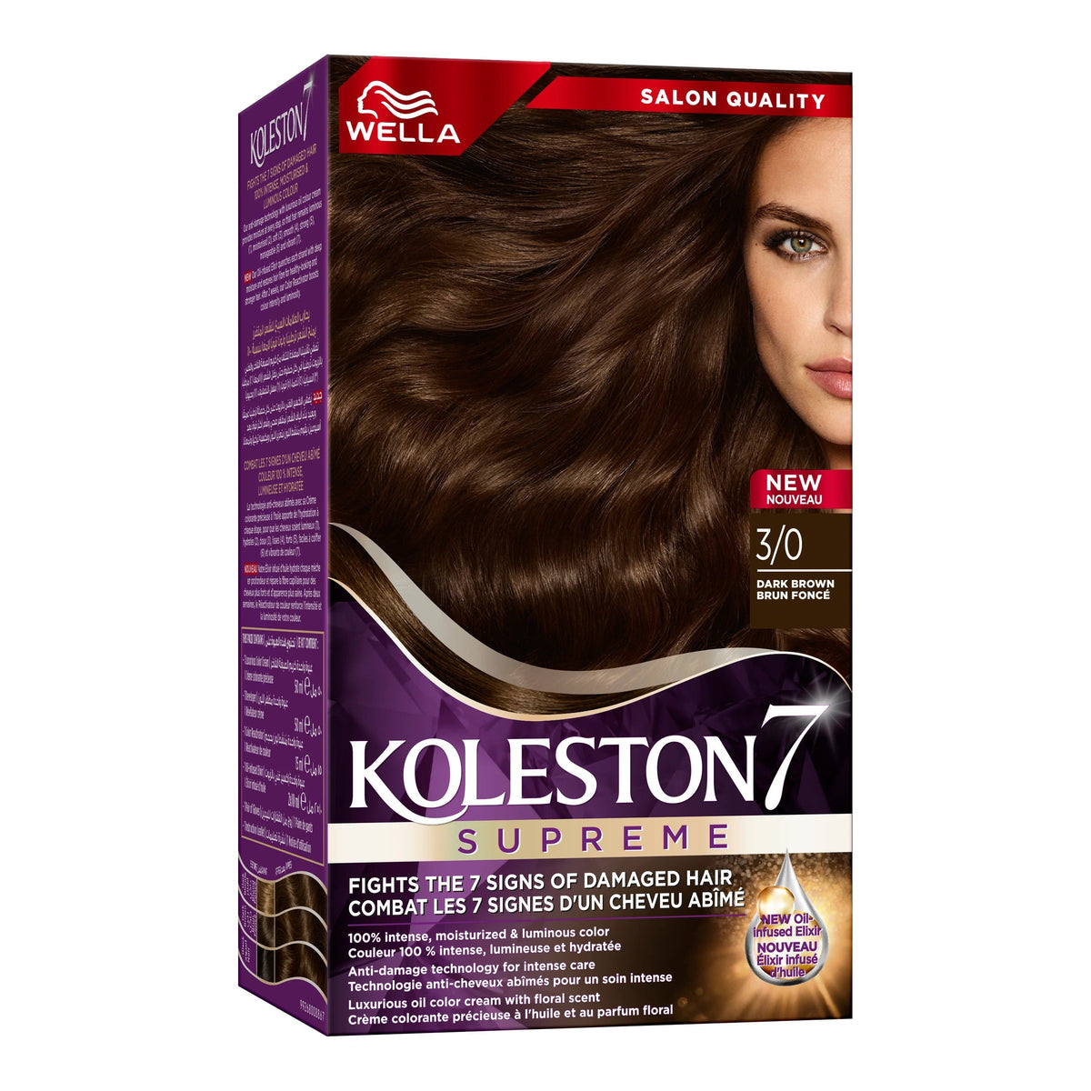 WELLA KOLESTON SUPREME HAIR COLOR 3/0 DARK BROWN Main image