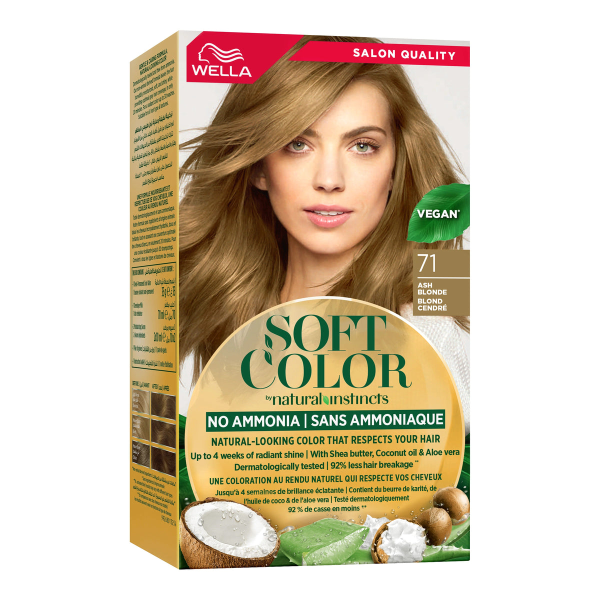 WELLA SOFT COLOR NATURAL INSTINCTS KIT 7/1 ASH BLONDE Main image